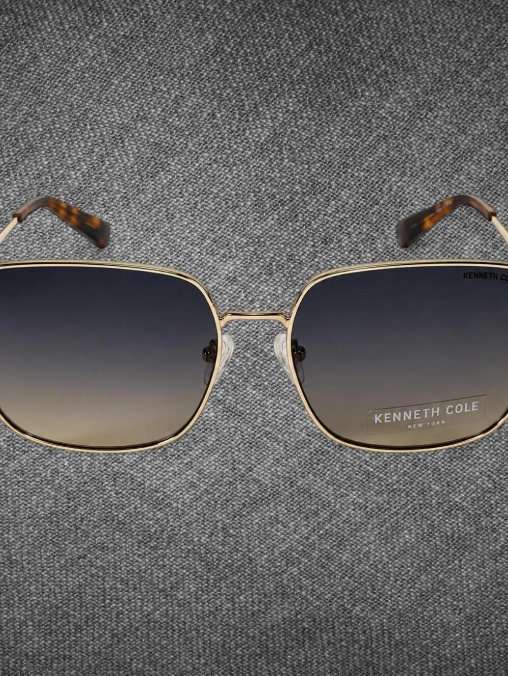 Kenneth Cole Gold Square Gradient Sunglasses KC00025